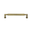 High quality image of Heritage Brass - Cabinet Pull Bauhaus Round Design 101mm CTC Antique Brass Finish | Sku. c0319-101-at | Trade Door Handles, Kendal.