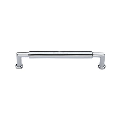High quality image of Heritage Brass - Cabinet Pull Bauhaus Round Design 101mm CTC Polished Chrome Finish | Sku. c0319-101-pc | Trade Door Handles, Kendal.