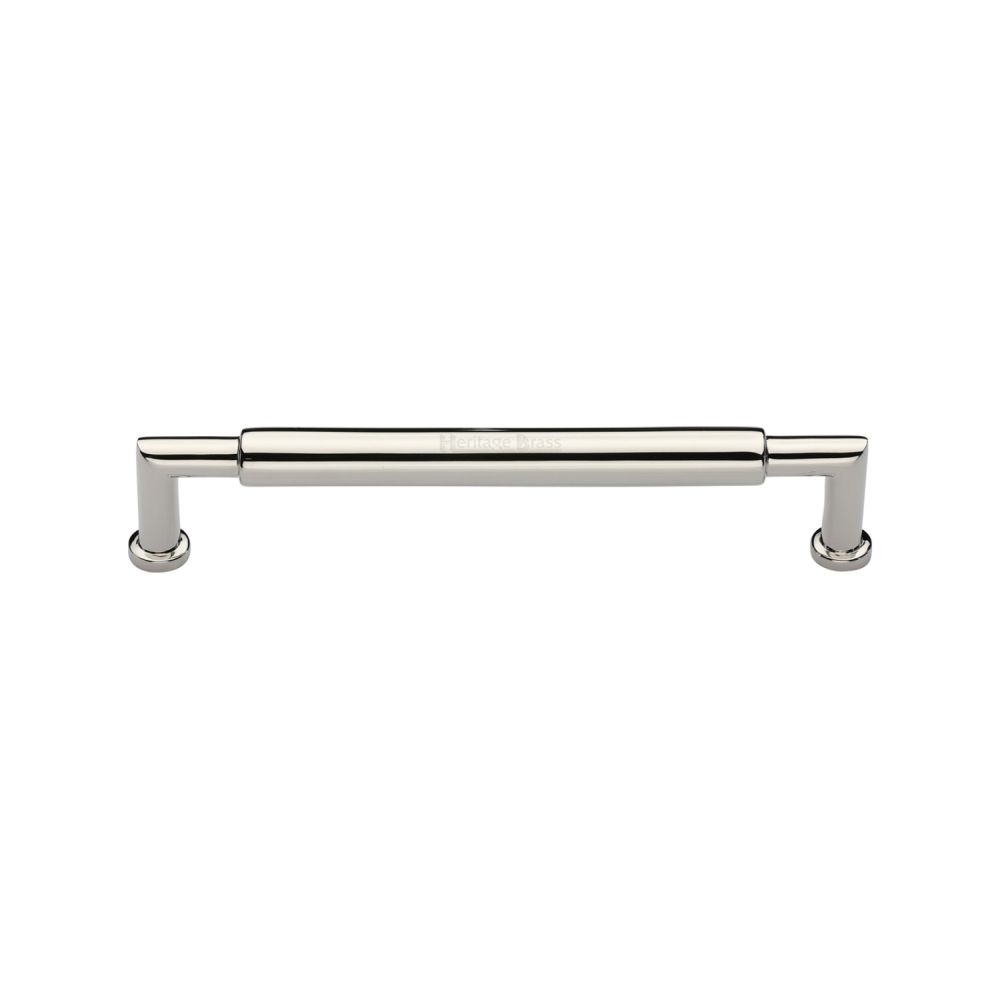 High quality image of Heritage Brass - Cabinet Pull Bauhaus Round Design 101mm CTC Polished Nickel Finish | Sku. c0319-101-pnf | Trade Door Handles, Kendal.