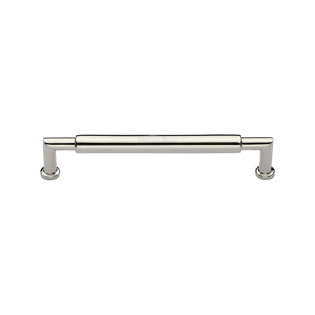 High quality image of Heritage Brass - Cabinet Pull Bauhaus Round Design 101mm CTC Polished Nickel Finish | Sku. c0319-101-pnf | Trade Door Handles, Kendal.