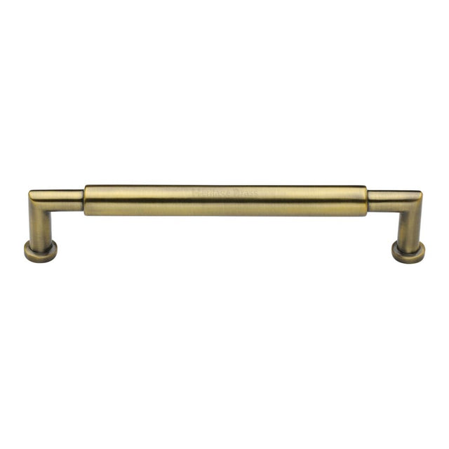 High quality image of Heritage Brass - Cabinet Pull Bauhaus Round Design 203mm CTC Antique Brass Finish | Sku. c0319-203-at | Trade Door Handles, Kendal.