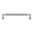 High quality image of Heritage Brass - Cabinet Pull Bauhaus Round Design 203mm CTC Polished Chrome Finish | Sku. c0319-203-pc | Trade Door Handles, Kendal.