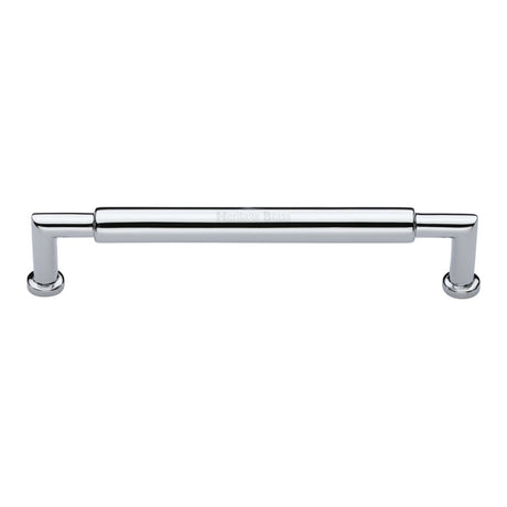High quality image of Heritage Brass - Cabinet Pull Bauhaus Round Design 203mm CTC Polished Chrome Finish | Sku. c0319-203-pc | Trade Door Handles, Kendal.