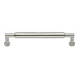 High quality image of Heritage Brass - Cabinet Pull Bauhaus Round Design 203mm CTC Polished Nickel Finish | Sku. c0319-203-pnf | Trade Door Handles, Kendal.