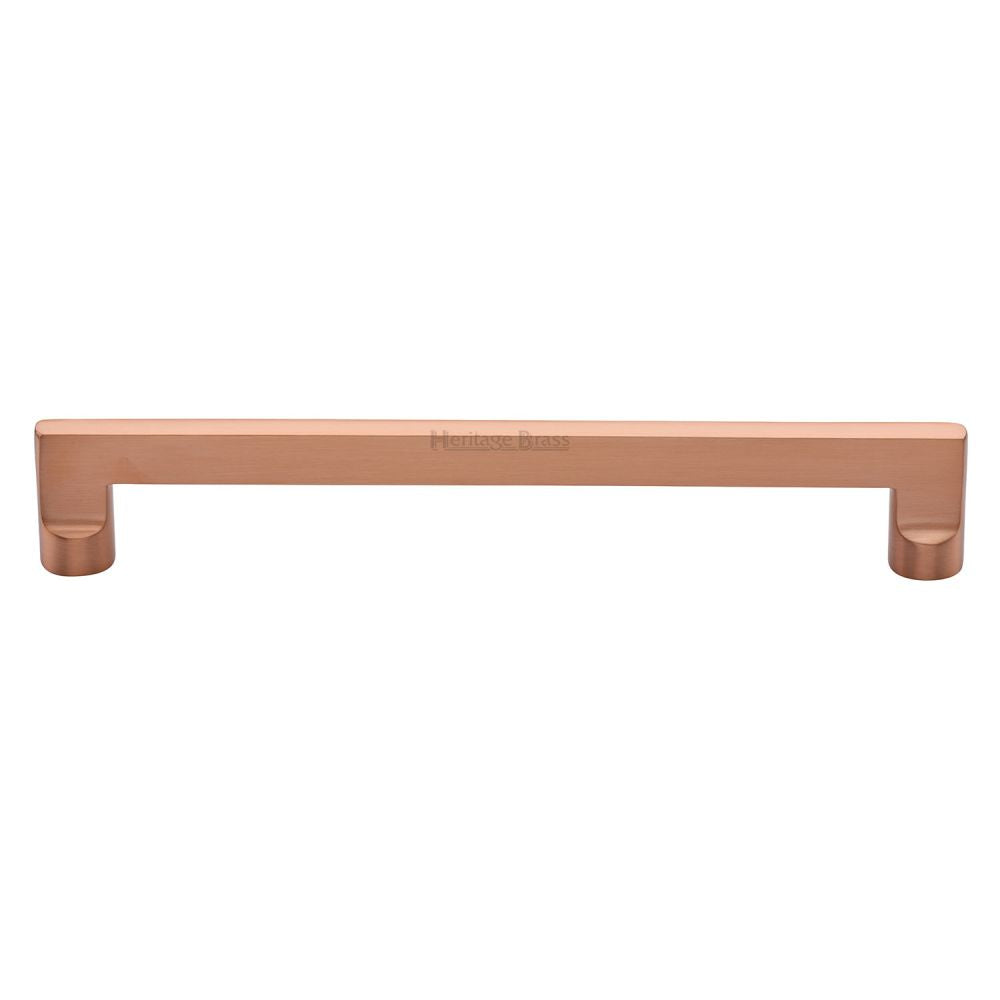 High quality image of Heritage Brass - Cabinet Pull Apollo Design 203mm CTC Satin Rose Gold Finish | Sku. c0345-203-srg | Trade Door Handles, Kendal.