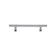 High quality image of Heritage Brass - Cabinet Pull T-Bar Design with 16mm Rose 101mm CTC Polished Chrome | Sku. c0362-101-pc | Trade Door Handles, Kendal.