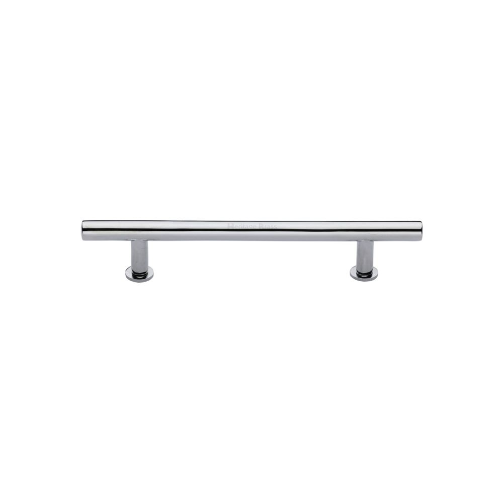High quality image of Heritage Brass - Cabinet Pull T-Bar Design with 16mm Rose 101mm CTC Polished Chrome | Sku. c0362-101-pc | Trade Door Handles, Kendal.