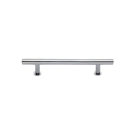High quality image of Heritage Brass - Cabinet Pull T-Bar Design with 16mm Rose 101mm CTC Polished Chrome | Sku. c0362-101-pc | Trade Door Handles, Kendal.