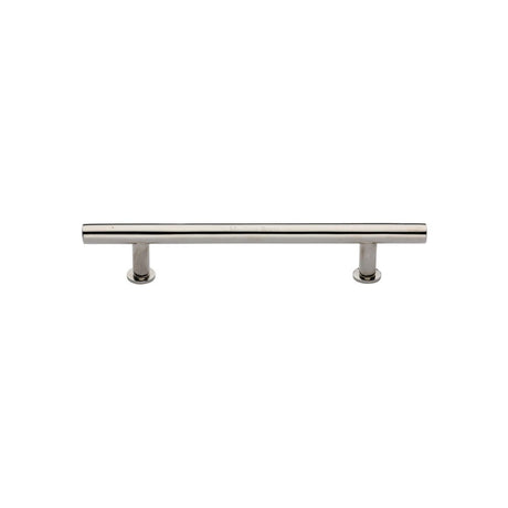 High quality image of Heritage Brass - Cabinet Pull T-Bar Design with 16mm Rose 101mm CTC Polished Nickel | Sku. c0362-101-pnf | Trade Door Handles, Kendal.