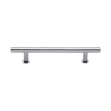 High quality image of Heritage Brass - Cabinet Pull T-Bar Design with 16mm Rose 160mm CTC Polished Chrome | Sku. c0362-160-pc | Trade Door Handles, Kendal.
