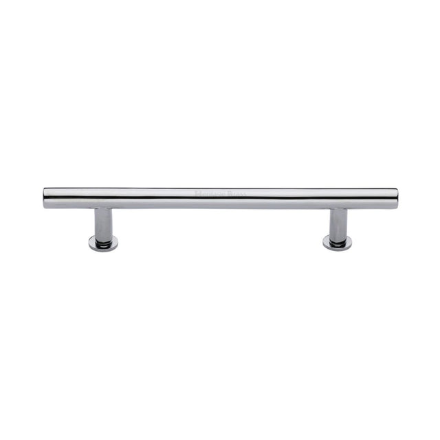 High quality image of Heritage Brass - Cabinet Pull T-Bar Design with 16mm Rose 160mm CTC Polished Chrome | Sku. c0362-160-pc | Trade Door Handles, Kendal.