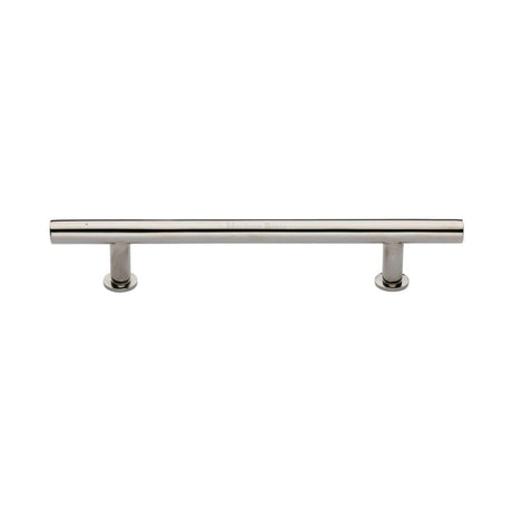High quality image of Heritage Brass - Cabinet Pull T-Bar Design with 16mm Rose 160mm CTC Polished Nickel | Sku. c0362-160-pnf | Trade Door Handles, Kendal.