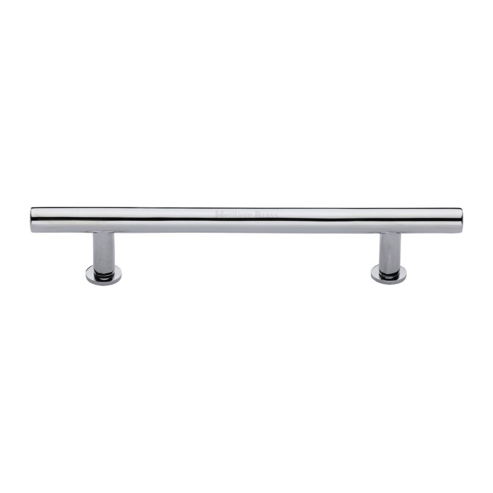 High quality image of Heritage Brass - Cabinet Pull T-Bar Design with 16mm Rose 203mm CTC Polished Chrome | Sku. c0362-203-pc | Trade Door Handles, Kendal.