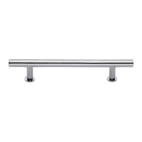 High quality image of Heritage Brass - Cabinet Pull T-Bar Design with 16mm Rose 203mm CTC Polished Chrome | Sku. c0362-203-pc | Trade Door Handles, Kendal.