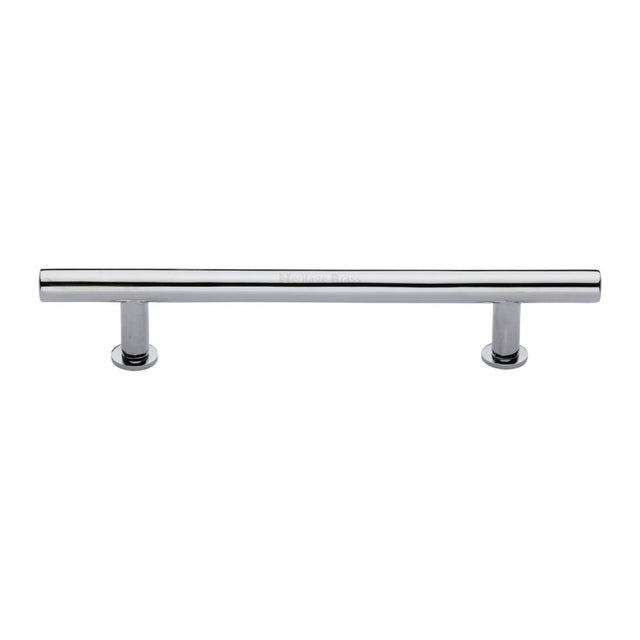 High quality image of Heritage Brass - Cabinet Pull T-Bar Design with 16mm Rose 203mm CTC Polished Chrome | Sku. c0362-203-pc | Trade Door Handles, Kendal.