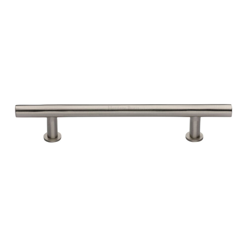 High quality image of Heritage Brass - Cabinet Pull T-Bar Design with 16mm Rose 203mm CTC Satin Nickel | Sku. c0362-203-sn | Trade Door Handles, Kendal.