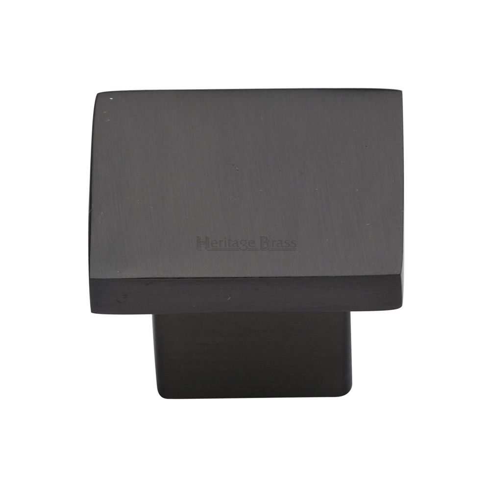 High quality image of Heritage Brass - Cabinet Knob Classic Square Design 40mm Matt Bronze Finish | Sku. c1254-40-mb | Trade Door Handles, Kendal.