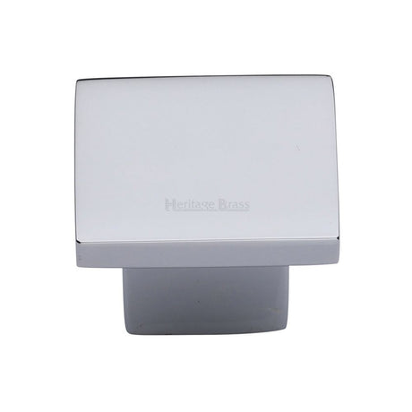 High quality image of Heritage Brass - Cabinet Knob Classic Square Design 40mm Polished Chrome Finish | Sku. c1254-40-pc | Trade Door Handles, Kendal.