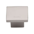High quality image of Heritage Brass - Cabinet Knob Classic Square Design 40mm Polished Nickel Finish | Sku. c1254-40-pnf | Trade Door Handles, Kendal.