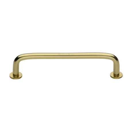 High quality image of Heritage Brass - Cabinet Pull Wire Design with 16mm Rose 160mm CTC Polished Brass Fi | Sku. c2156-160-pb | Trade Door Handles, Kendal.