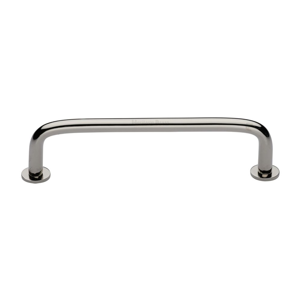 High quality image of Heritage Brass - Cabinet Pull Wire Design with 16mm Rose 160mm CTC Polished Nickel F | Sku. c2156-160-pnf | Trade Door Handles, Kendal.