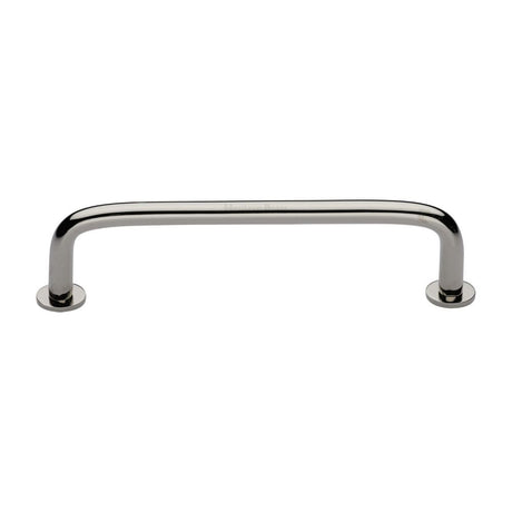 High quality image of Heritage Brass - Cabinet Pull Wire Design with 16mm Rose 160mm CTC Polished Nickel F | Sku. c2156-160-pnf | Trade Door Handles, Kendal.