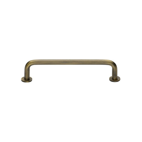 High quality image of Heritage Brass - Cabinet Pull Wire Design with 16mm Rose 96mm CTC Antique Brass Fin | Sku. c2156-96-at | Trade Door Handles, Kendal.