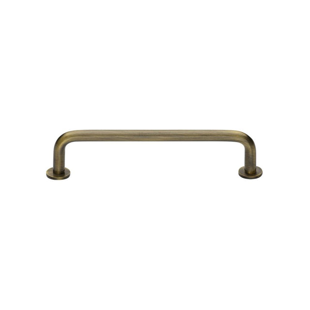 High quality image of Heritage Brass - Cabinet Pull Wire Design with 16mm Rose 96mm CTC Antique Brass Fin | Sku. c2156-96-at | Trade Door Handles, Kendal.