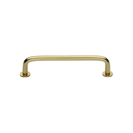 High quality image of Heritage Brass - Cabinet Pull Wire Design with 16mm Rose 96mm CTC Polished Brass Fin | Sku. c2156-96-pb | Trade Door Handles, Kendal.