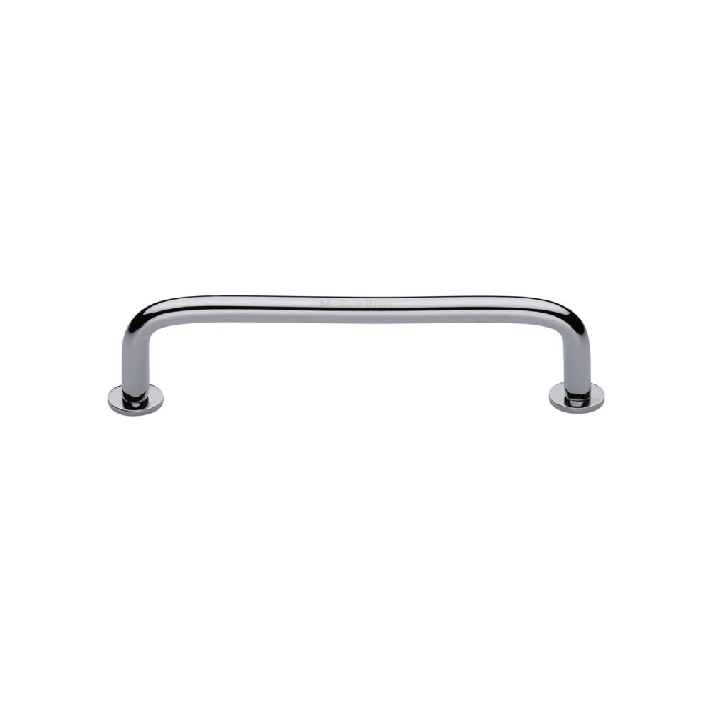 High quality image of Heritage Brass - Cabinet Pull Wire Design with 16mm Rose 96mm CTC Polished Chrome Fi | Sku. c2156-96-pc | Trade Door Handles, Kendal.