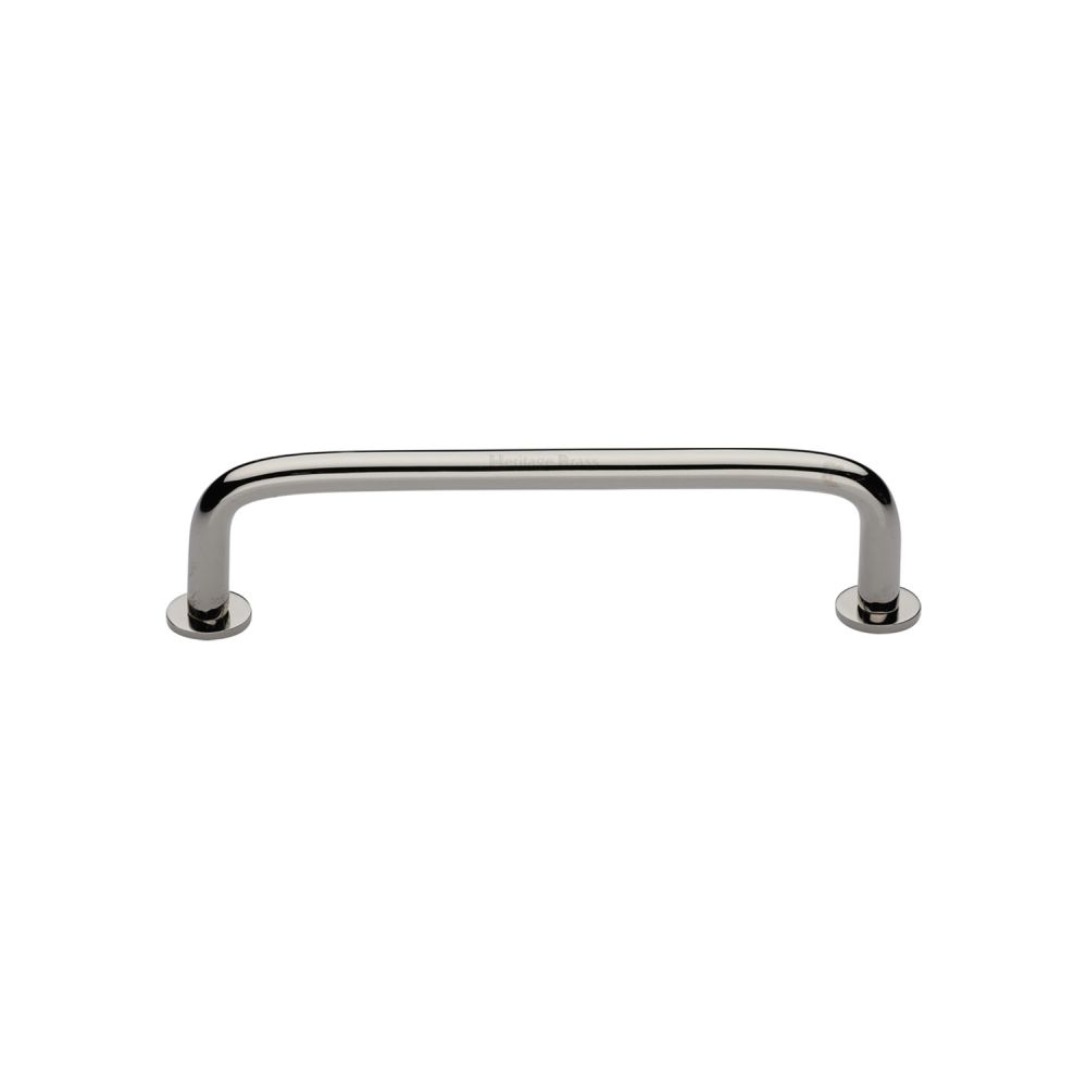 High quality image of Heritage Brass - Cabinet Pull Wire Design with 16mm Rose 96mm CTC Polished Nickel Fi | Sku. c2156-96-pnf | Trade Door Handles, Kendal.
