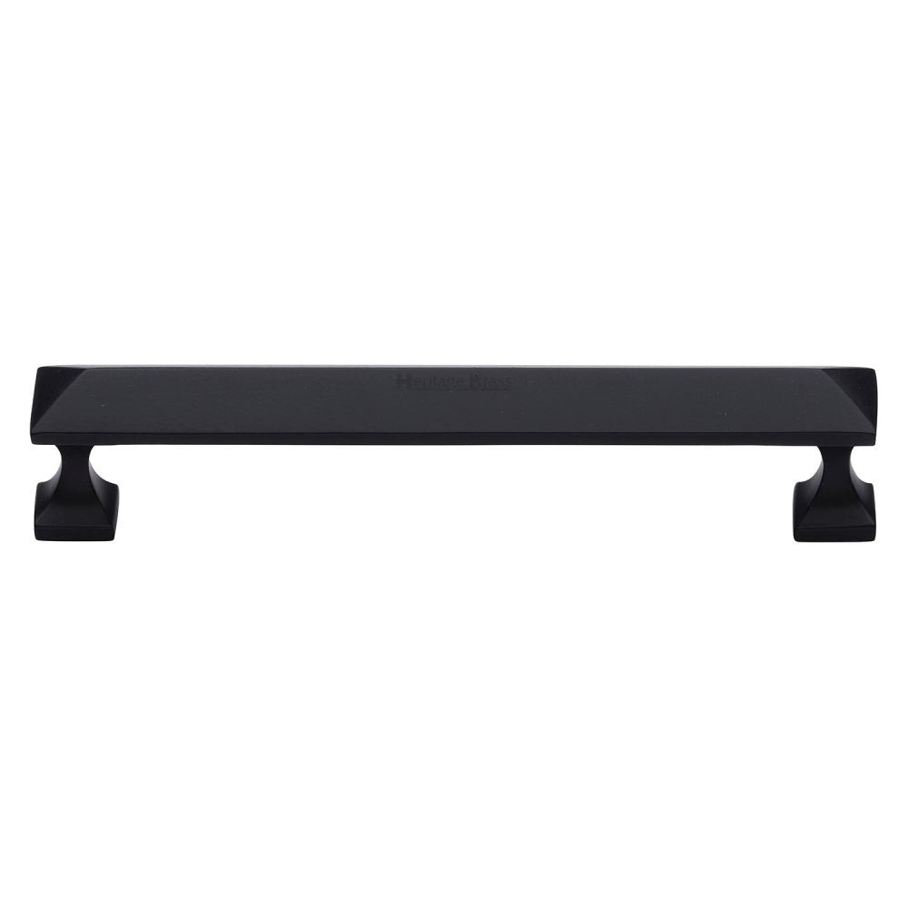 High quality image of Heritage Brass - Cabinet Pull Pyramid Design 152mm CTC Matt Black Finish | Sku. c2231-152-bkmt | Trade Door Handles, Kendal.