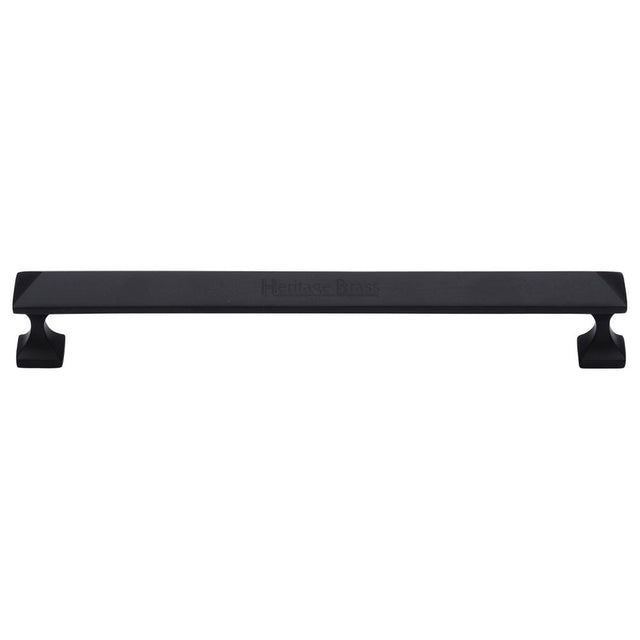 High quality image of Heritage Brass - Cabinet Pull Pyramid Design 203mm CTC Matt Black Finish | Sku. c2231-203-bkmt | Trade Door Handles, Kendal.