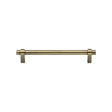 High quality image of Heritage Brass - Cabinet Pull Industrial Design 128mm CTC Antique Brass Finish | Sku. c2480-128-at | Trade Door Handles, Kendal.