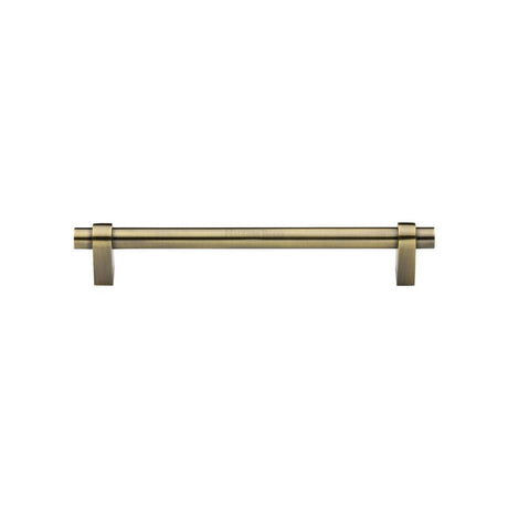 High quality image of Heritage Brass - Cabinet Pull Industrial Design 128mm CTC Antique Brass Finish | Sku. c2480-128-at | Trade Door Handles, Kendal.