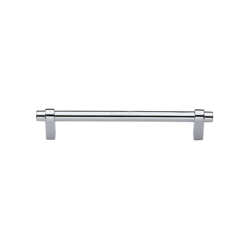 High quality image of Heritage Brass - Cabinet Pull Industrial Design 128mm CTC Polished Chrome Finish | Sku. c2480-128-pc | Trade Door Handles, Kendal.