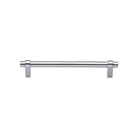 High quality image of Heritage Brass - Cabinet Pull Industrial Design 128mm CTC Polished Chrome Finish | Sku. c2480-128-pc | Trade Door Handles, Kendal.