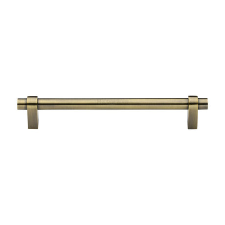 High quality image of Heritage Brass - Cabinet Pull Industrial Design 192mm CTC Antique Brass Finish | Sku. c2480-192-at | Trade Door Handles, Kendal.