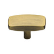 High quality image of Heritage Brass - Cabinet Knob Rectangular Design 41mm Antique Brass Finish | Sku. c3384-41-at | Trade Door Handles, Kendal.
