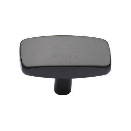 High quality image of Heritage Brass - Cabinet Knob Rectangular Design 41mm Matt Bronze Finish | Sku. c3384-41-mb | Trade Door Handles, Kendal.