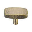 High quality image of Heritage Brass - Cabinet Knob Rectangular Hammered Design 47mm Antique Brass Finish | Sku. c3386-47-at | Trade Door Handles, Kendal.