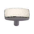 High quality image of Heritage Brass - Cabinet Knob Rectangular Hammered Design 47mm Polished Nickel Finis | Sku. c3386-47-pnf | Trade Door Handles, Kendal.