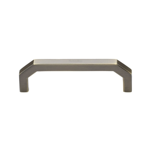 Heritage Brass Cabinet Pull Hex Angular Design 101mm CTC Antique Brass Finish
