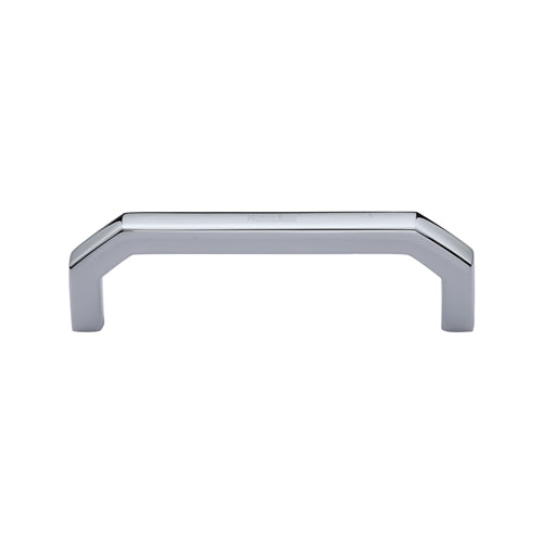 Heritage Brass Cabinet Pull Hex Angular Design 101mm CTC Polished Chrome Finish