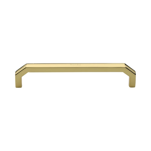 Heritage Brass Cabinet Pull Hex Angular Design 152mm CTC Polished Brass Finish