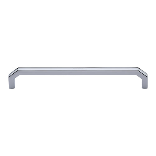 Heritage Brass Cabinet Pull Hex Angular Design 203mm CTC Polished Chrome Finish