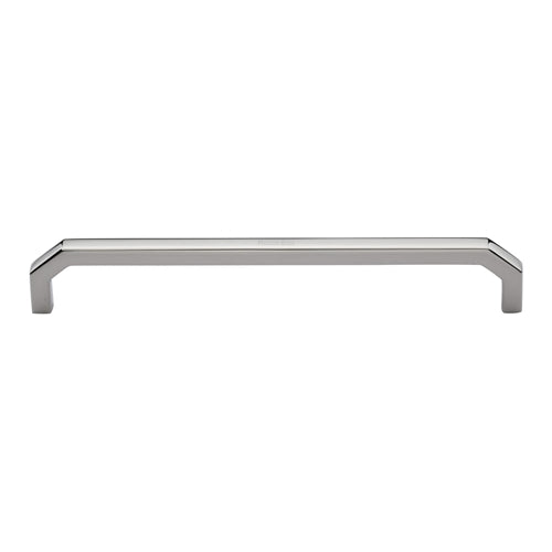 Heritage Brass Cabinet Pull Hex Angular Design 203mm CTC Polished Nickel Finish
