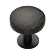 High quality image of Heritage Brass - Cabinet Knob Round Hammered Design with Rose 38mm Matt Bronze F | Sku. c3876-38-mb | Trade Door Handles, Kendal.