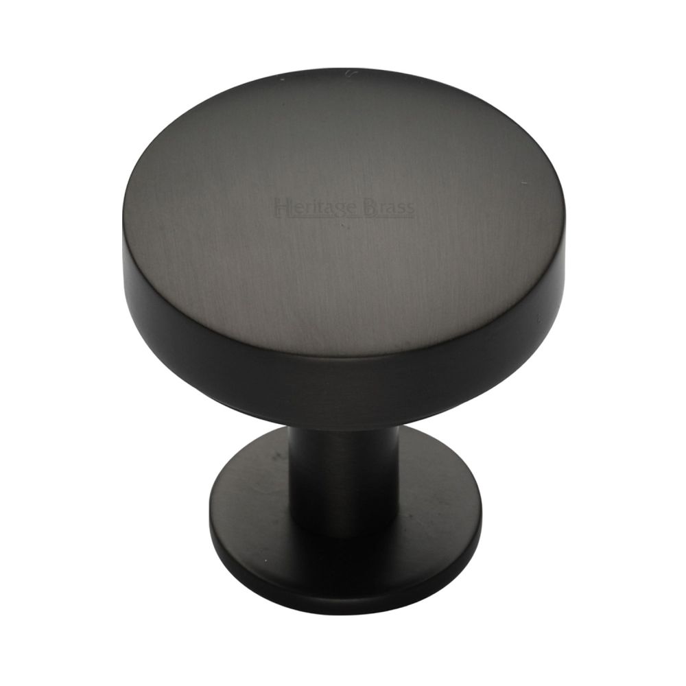 High quality image of Heritage Brass - Cabinet Knob Domed Disc Design with Rose 38mm Matt Bronze Finis | Sku. c3878-38-mb | Trade Door Handles, Kendal.