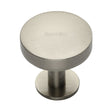 High quality image of Heritage Brass - Cabinet Knob Domed Disc Design with Rose 38mm Satin Nickel Finis | Sku. c3878-38-sn | Trade Door Handles, Kendal.